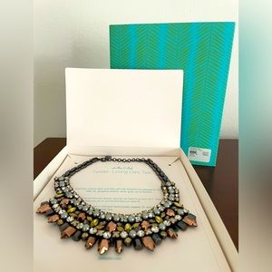 Stella & Dot Kahlo Bib Necklace in Hematite - New in Box